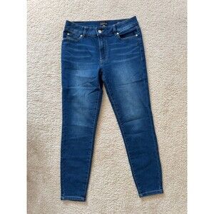 Tahari Women's Size 6/28 Kelly Mid-Rise Seta-Silk Denim Skinny Jeans